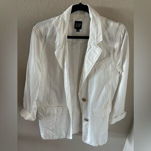 White GAP Linen + Cotton Blazer - NWOT